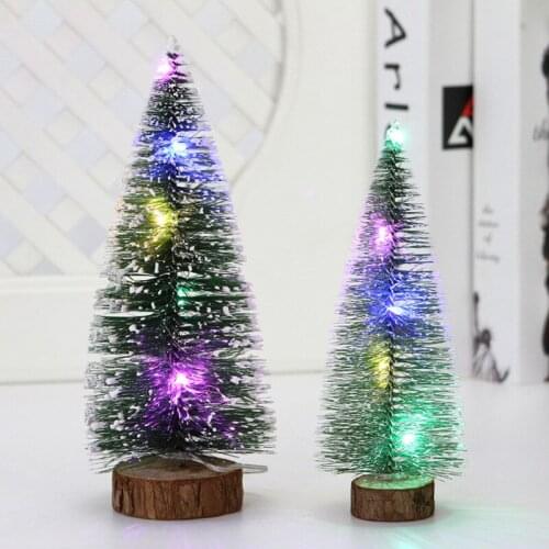Christmas Tree With Led Light New Year 2022 Home Decor Christmas Decoration Ornaments 10/15/20CM Battery-Operated