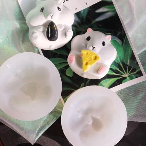 2021 hamster cake silicone mold fondant chocolate lollipop plaster aroma baking mold