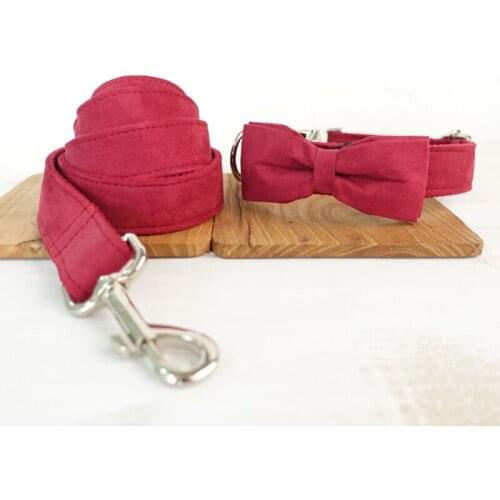 Special self-design personalized pet collar THE CHERRY engraved nameplate canvas dog collar 5 sizes