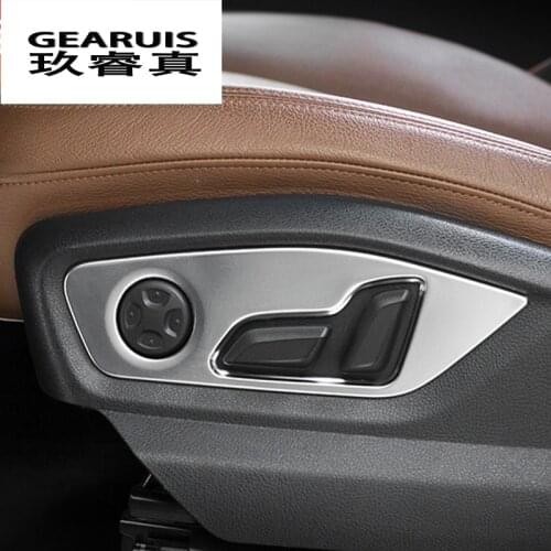 Car Styling Door Seat Adjust Button Switch decoration Frame Stickers Covers Trim for Audi Q7 2016-2018 Auto Interior Accessories