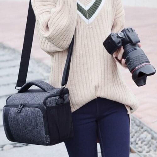 DSLR Camera Bag Shoulder Case For Nikon D7500 D7200 D7100 D5600 D5300 D3400 Canon 1300D 5D3 5D4 1100D 750D Waterproof Photo Bag