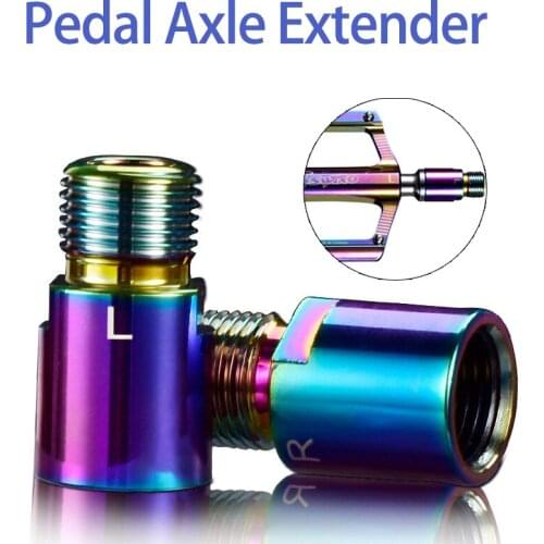 Bike Pedal Axle Extender Bicycle Pedal Extension Bolts Spacers 20mm for MTB Road Bicycle Pedals 1 Pair