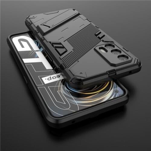 For Oppo Realme Q3 Pro 5G Case Shockproof Stand Holder Bumper Armor Silicon Back Cover Realme Q3 Pro Phone Case Realme Q3 Pro 5G