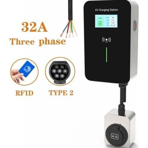 32A 3 Phase 22KW EV Charger Electric Vehicle Charging Station Type 2 Socket IEC 62196-2 for Audi BMW