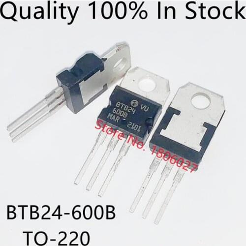 10pcs/lot BTB24-600B Triac 24A 600V TO-220