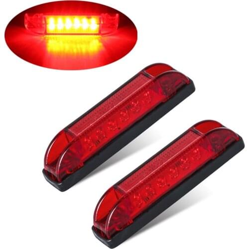 2PCS Red Side Light Truck Trailer Lights Waterproof LED Indicator Light Warning Lamp 12v Trailer Lights Side Marker Lamp