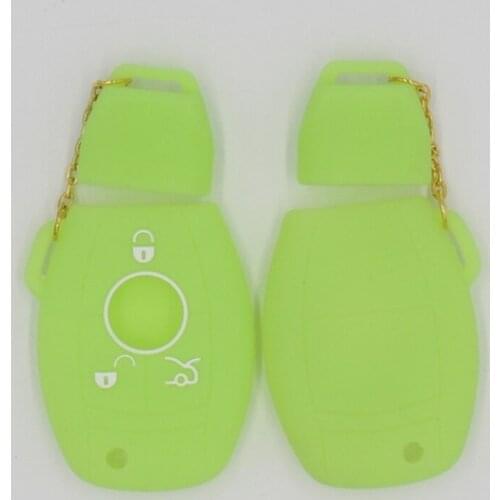3PC Silicone Key Case Keychain Holder Cover for Mercedes CLA GLA GLC GLK SLK W176 W169 W164 W205 for Mercedes Benz Eshka