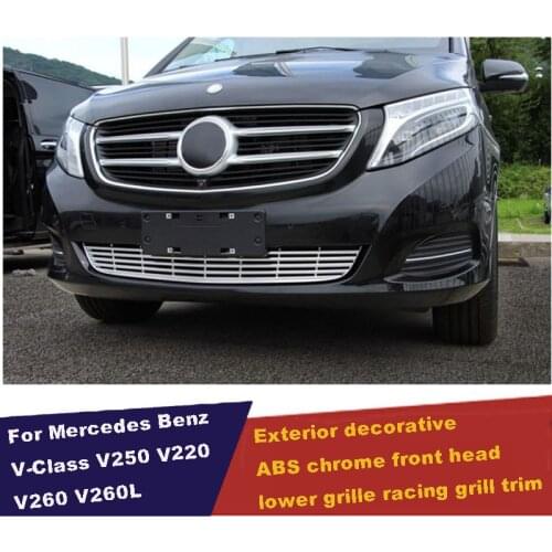 ABS chrome car front foglight trims front bumper trims for mercedes benz V-CLASS V250 V260 2014 2015 2016 2017 2018 2019