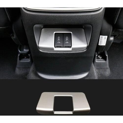 ABS Matte For Honda CR-V CRV 2017 Car Rear Charging interface panel Decorative sticker Cover Trim Car styling accessories 1pcs