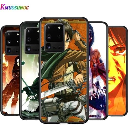 Anime Atack for Samsung Note 20 Ultra 10 9 8 Plus Pro M60S M40 M30 M31S M20 M10 Black Phone Case