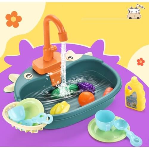 Kids Kitchen Toys Simulation Electric Dishwasher Pretend Play Mini Kitchen Food Educational Summer Toys Role Playing Girls Toys