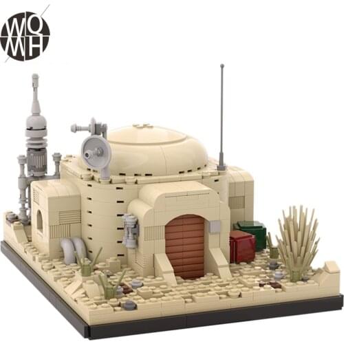 MOC new Village Eisley-Cantina Tatooine Slums Home Escape Building Block Bricks Star Series Wars Toys kids gift