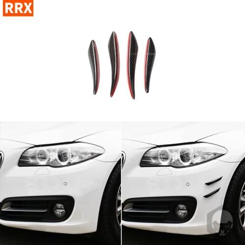 For BMW E60 E90 F30 F10 E70 F15 E84 F20 4PCS Car Styling Real Carbon FiberFront Bumper Lip Splitter Air Knife Auto Accessories