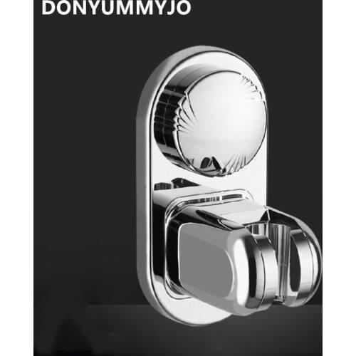 DONYUMMYJO 1pc Suction Cup Nozzle Bracket Perforated Bathroom Adjustable Shower Head Hose Shower Sprayer Base Accessories