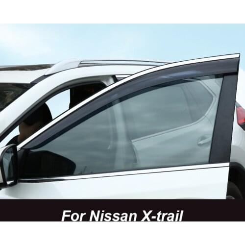 For Nissan X-trail X Trail Rogue T32 QASHQAI J11 2015 Window Visor Vent Shades Sun Rain Deflector Guard Awnings Auto Accessories