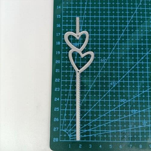 Metal Cutting Dies Double Heart Border rame DIY Stencils Scrapbooking Photo Album Embossing Paper Card Making Decor 2021 Punch