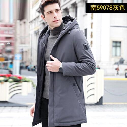 New Winter Mens Jacket Hooded Fashion Long Down Coats Men Windproof Waterproof Thick Warm Brand Mens Clothing Long Parkas