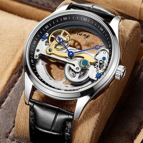 2020 design concept watch transparent design automatic mechanical watch men casual fashion diesel engine watch Swiss top brand