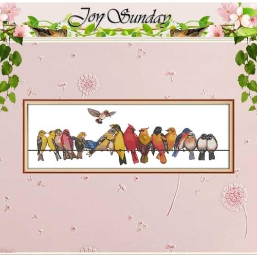 The Birds Gathered Counted Cross Stitch 11CT 14CT Cross Stitch Set Wholesale DIY animals Cross-stitch Kit Embroidery Needlework