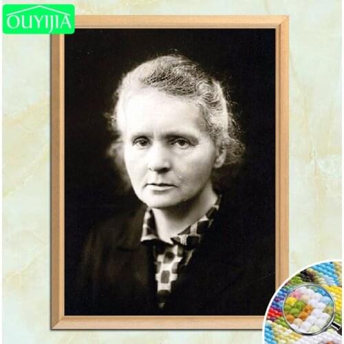 OUYIJIA Madame Curie Portrait 5D DIY Diamond Painting Full Square Diamond Embroidery Rhinestones Mosaic Handwork Painting