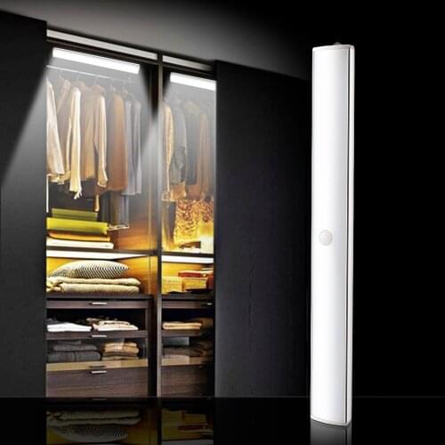 Dimmable Human Body Motion Sensor Cabinet Light Push-button Switch USB Charging 88leds LED Camping Lights