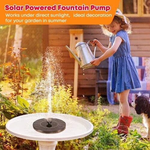 Solar Fountain Garden Waterfall Fountain Bird Bath Water Pump Pool Pond Garden Decoration Summer Outdoor Floating Water Fountain