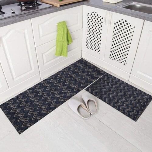 Modern Flannel Printed Cartoon Kitchen Floor Mat Anti-slip Absorbent Living room Balcony Home Entrance Doormat Long Door Mats