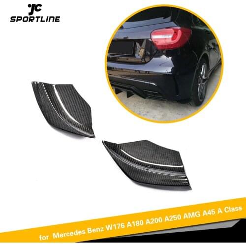 Carbon Fiber / FRP Rear Bumper Lip Splitters Spoiler for Mercedes-Benz A Class W176 A180 A200 A250 A45 AMG 2013 - 2018