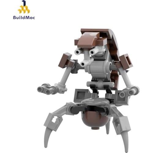 Buildmoc Technical Mini Destroyer Robot Moc-44416 Military War Building Block Creator Smart Robot Model Kids Toy Gift
