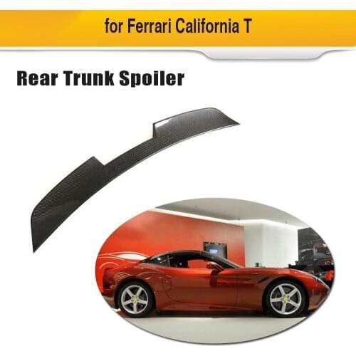 Carbon Fiber For Ferrari California T Base Convertible 2-Door Coupe 2015-2018 Rear Trunk Spoiler Boot Wing Lip Accessories