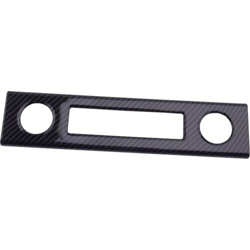 Carbon Fiber Style Console Cigarette Lighter Panel Cover Trim Decoration Fit For Jeep Wrangler JK 2007 2008 2009 2010