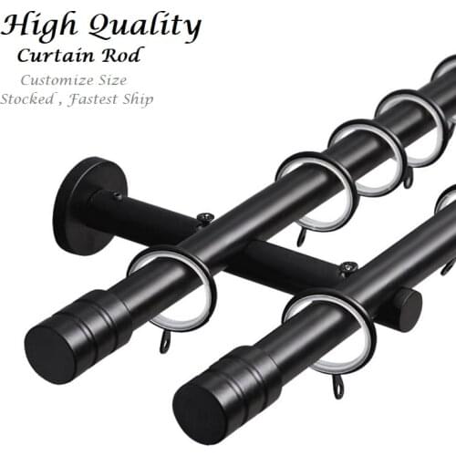 High Quality Curtain Rod Double or Single Track Customize Length Free Shipping