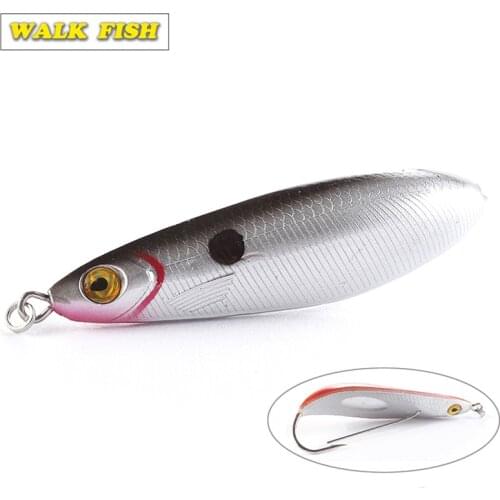 WALK FISH 1Pcs Quality Slow Sinking Fishing Lure Minnow 20g 8.5cm Metal Spoon Crankbait Hard Bait Tight Wobbler