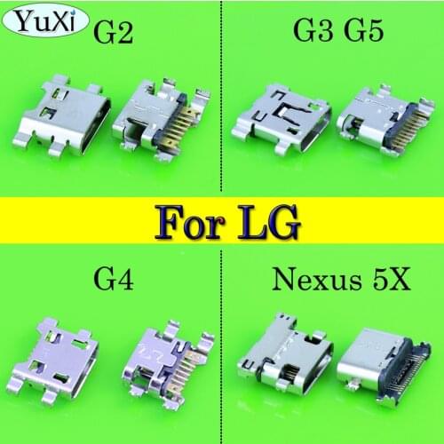 YuXi 2pcs/lot For LG Nexus 5X G2 G4 G5 G3 D850 D851 D855 VS985 LS990 micro USB Charger Charging Connector Port Power Jack