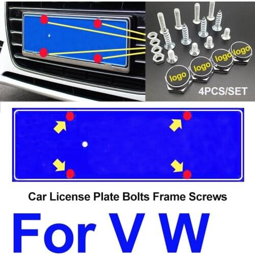 1Set Car Styling for Golf 7 B8 MK5 Jetta MK7 MK6 Passat B5 B6 B7 Auto Car Nuts Bolt Screws Sticker Metal Emblem Cap Cover