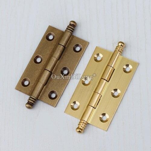 Retro Vintage 10PCS European Antique Brass Cabinet Hinges Cupboard Wardrobe Drawer Wooden Furniture Hinges w Screws 2/2.5/3Inch