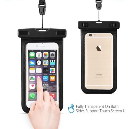 20pcs/lot Waterproof case Bag With Luminous Underwater Pouch Phone Case For Samsung Galaxy S6 S7 edge Note 7