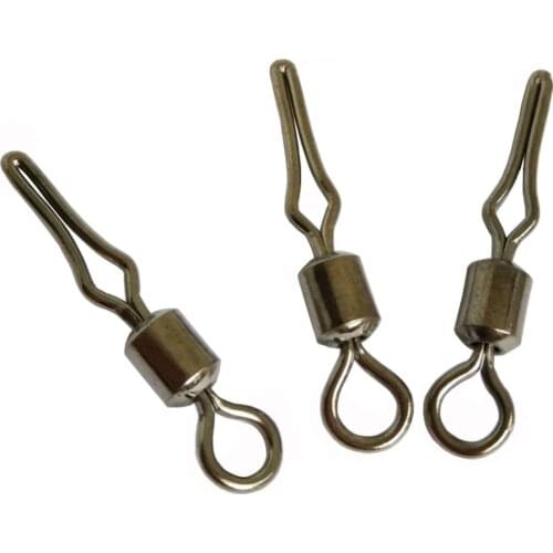 200/500/1000PCS Fishing Line Clip Snap Quick Change Fishing Swivels Freshwater Fishing Hook Connector Carp Fishing Lure Tackle