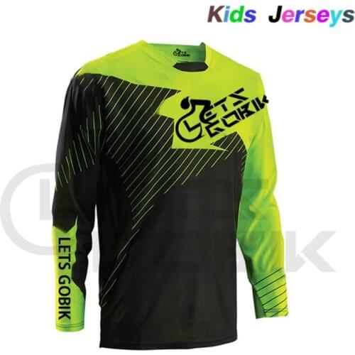 2020 Kids T-Shirt Long Sleeve Cycling Jersey Downhill Jersey Bicycle Mountain Bike Clothing Quick Dry Breathable Quick Drying