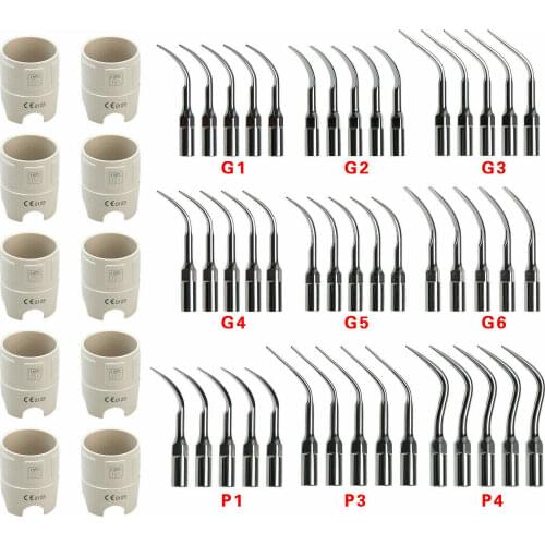 5 pcs Dental Ultrasonic Scaler tip Endo Scaling Perio Tip G P E spanner wrench fit EMS
