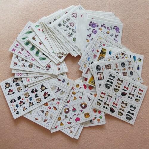50PCS/lot Nail Art Cute BOP Series Different Designs Mixed Water Decal Nail Art Water Sticker without package