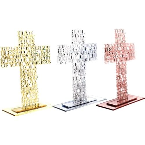 21cm Acrylic Religious Scriptures Cross Jesus Christ Catholic Bible Church Prayer Home Chapel Decoration