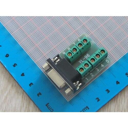 Free ship 1PC male RS232 Terminals DB9 Terminal DR9 Connector Adapter Signals Terminal Module