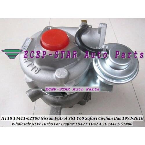 Free Ship HT18 14411-62T00 14411-51N00 14411-09D60 Turbo For NISSAN Safari Patrol Y60 Y61 Civilian Bus W40 W41 TD42T TD42Ti 4.2