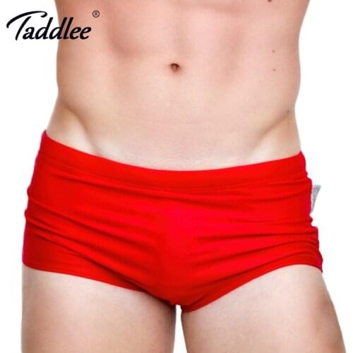 Taddlee Brand Sexy Mens Swimwear Swimsuit for Men Swim Boxer Briefs Surf Board Trunks Shorts Bathing Suits Gay Penis Pouch New
