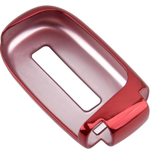 Car Red Key Cover Case Shell Fob TPU Fit For Jeep Grand Cherokee Renegade Compass Dodge Charger Challenger Dart Chrysler Fiat