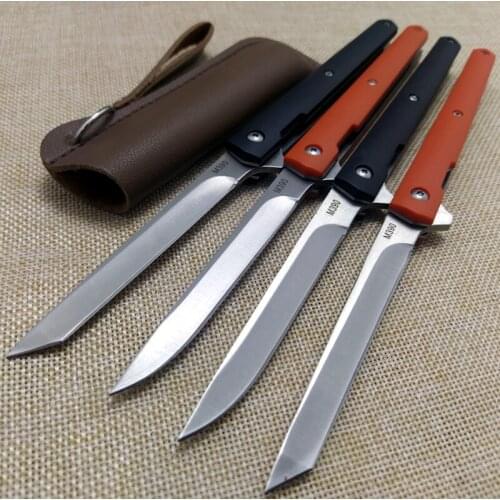Damascus Steel Fast Open Outdoor Folding knife Tactical quick opening Knives Self Defense Pocket Knife Camping Hunting Tools