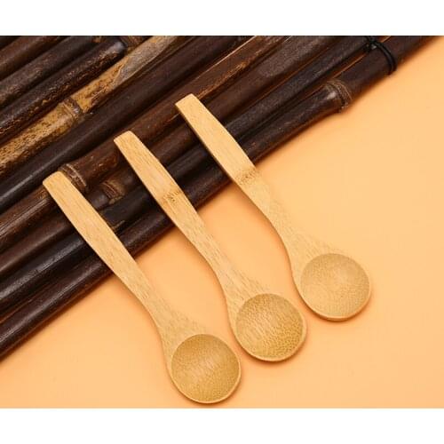 Wooden Soup Spoon Kitchen Cooking Teaspoons Condiment Utensil Coffee Scoops Kid Ice Cream Sugar Spoon Tableware Tools