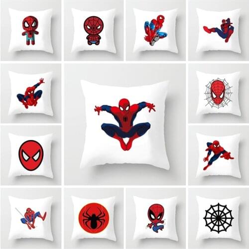 Cartoons Spiderman Childrens pillowcase student dormitory sofa Childrens room Decorative pillowcase Pillow pillowcase 45x45c