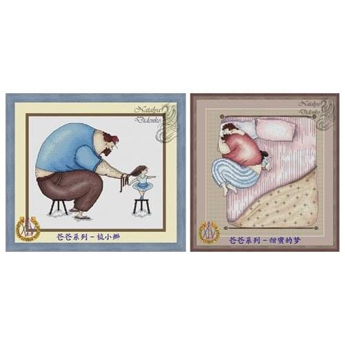 FF MM Gold Collection Counted Cross Stitch Kit Cross stitch RS cotton with cross stitch no print Dad series